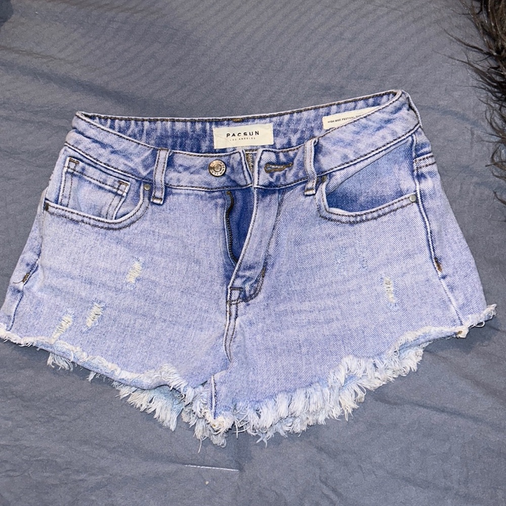 Women’s PacSun high rise festival short size 23 light blue Jean new without tags